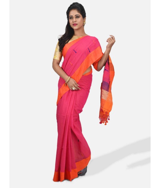 Pure Cotton 100% Traditional Bengali Handloom Tant Saree Very Soft Cotton Materials"Clical Desigined" With Blouse Picas