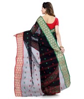Women`s Pure Cotton Traditional Bengal Handloom Tant Ganga Jamuna Design Saree Without Blouse Piece