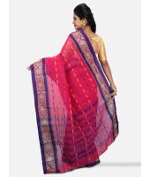 Women`s Handloom Cotton Traditional Bengal Tant Saree With Nakshi Kata Design Saree Without Blouse Piece