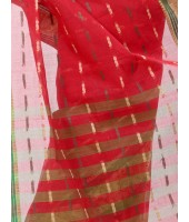 Women Pure Cotton Traditional Handloom Handmade Woven Noksa Design Bengal Tant Saree Without Blouse Pcs