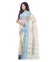 Women Pure Bengal Tant Traditional Handloom Bengali Cotton Saree Noyonchuri Design Without Blouse Piece