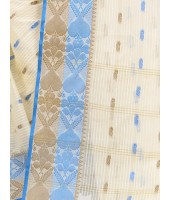 Women Pure Bengal Tant Traditional Handloom Bengali Cotton Saree Noyonchuri Design Without Blouse Piece