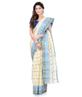 Women Pure Bengal Tant Traditional Handloom Bengali Cotton Saree Noyonchuri Design Without Blouse Piece