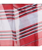 DESH BIDESH Women`s Bengal Khadi Ghicha Handloom Cotton Silk Saree With Blouse Piece (Black Silver Red)