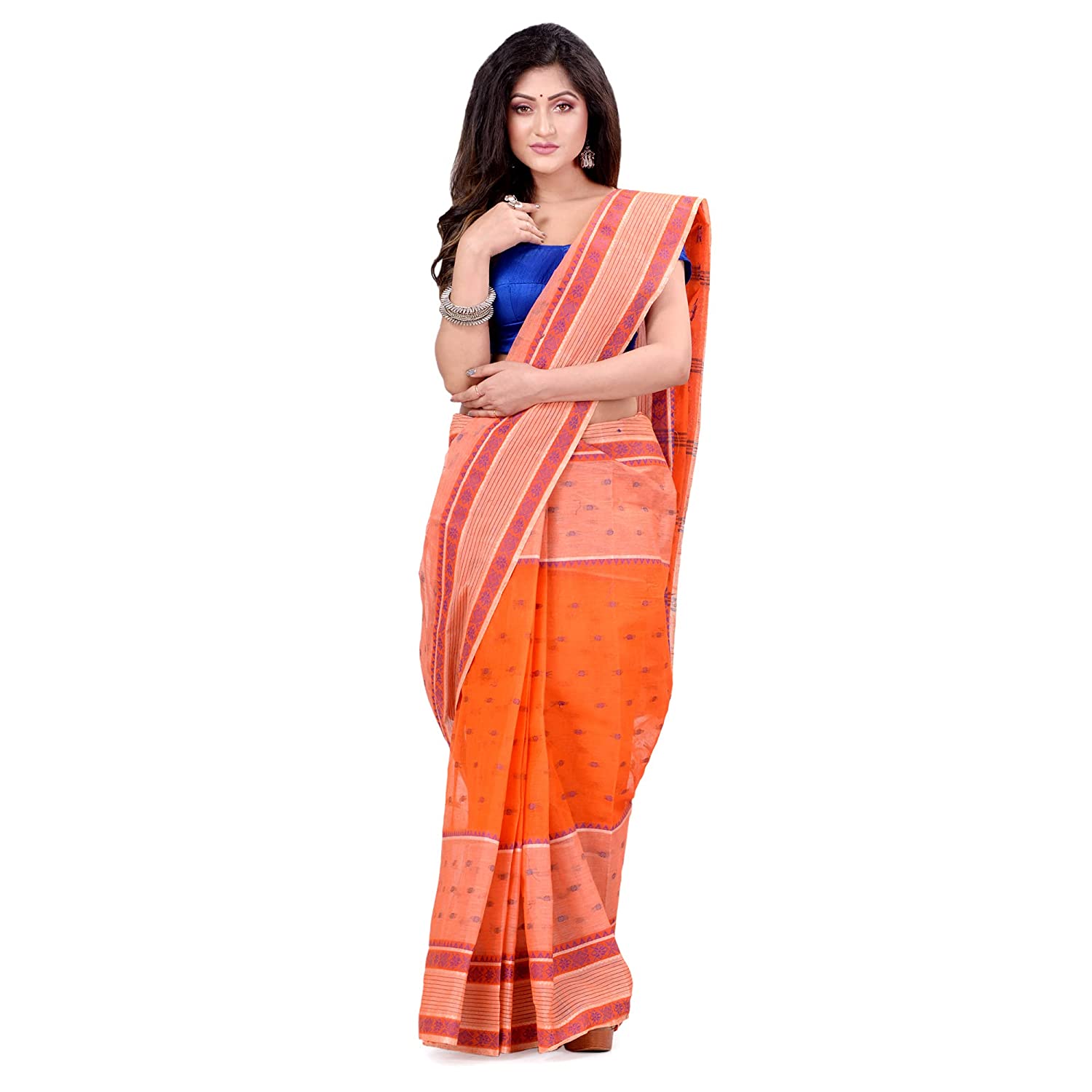 MAHARANI SAREE Casual Wear Supernet Cotton Sarees, With Blouse, 6.3 m at Rs  350 in Surat