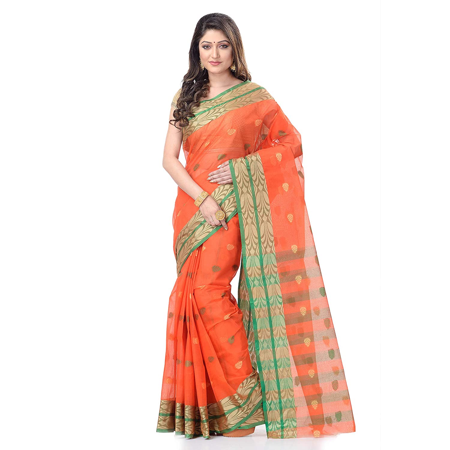 Buy Fabindia Striped Tant Cotton Silk Yellow Sarees Online @ Best Price In  India | Flipkart.com