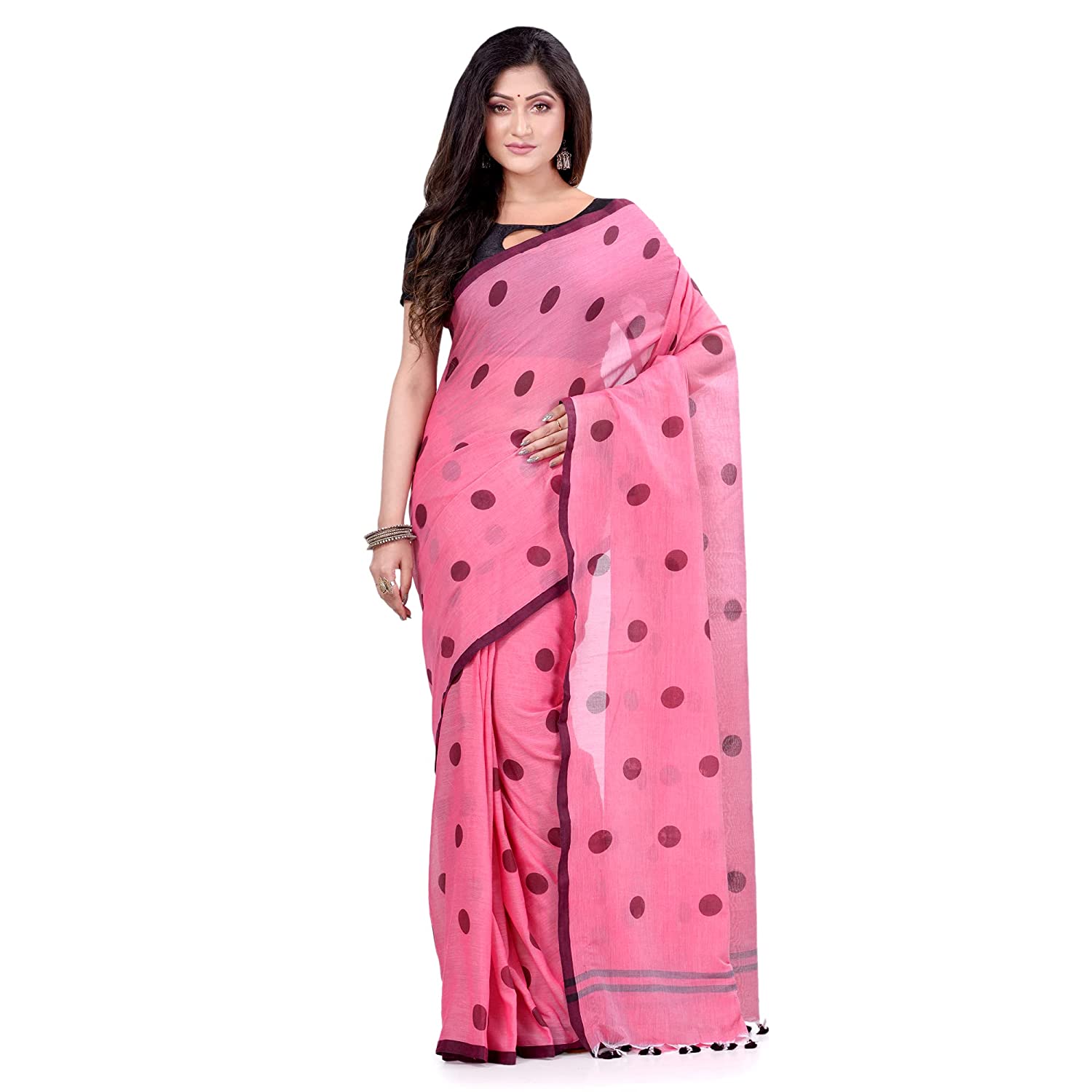 Greciilooks Women's Cotton Saree (GL-s1344_Blue) : Amazon.in: Fashion