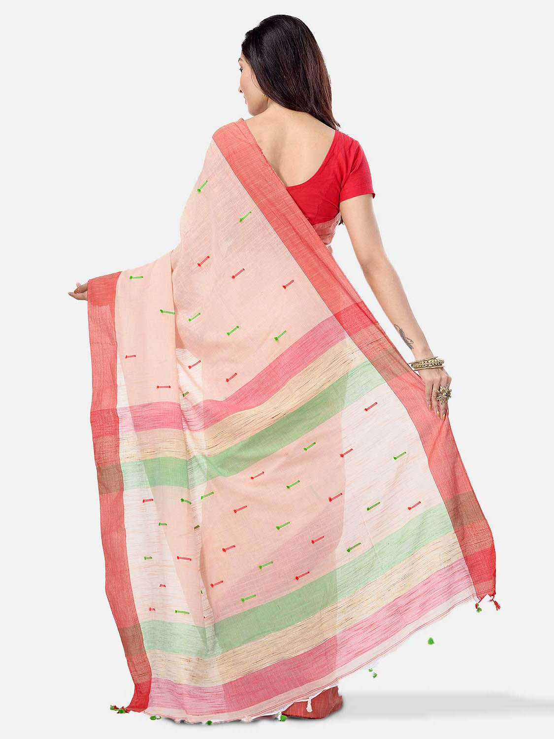 Buy Red Sarees for Women by Charukriti Online | Ajio.com